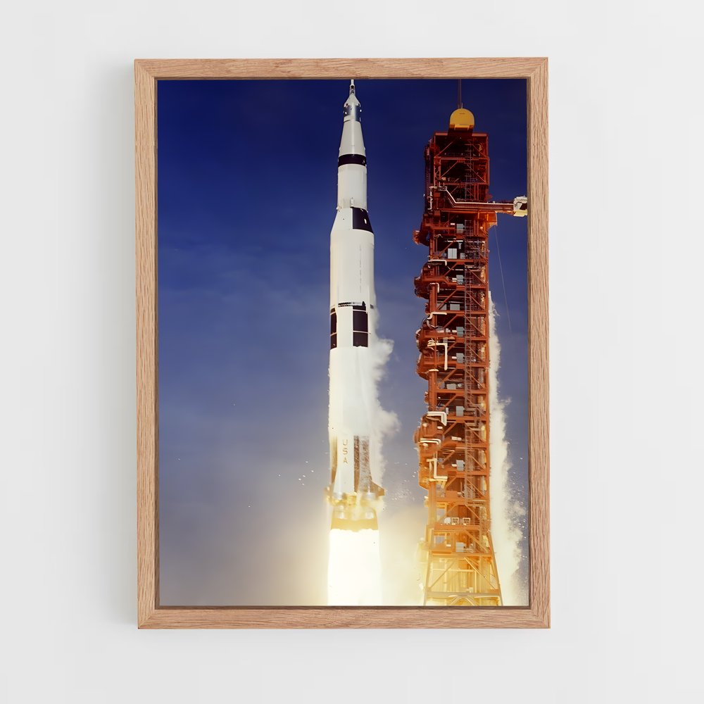 Poster Lancement Vers les Étoiles – affiche Espace rétro (vue 4)